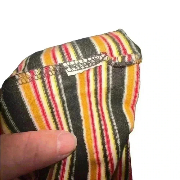 Zara large‎ scoop neck short sleeve stripe T-shirt notched edge detail. Stretchy - Picture 5 of 8